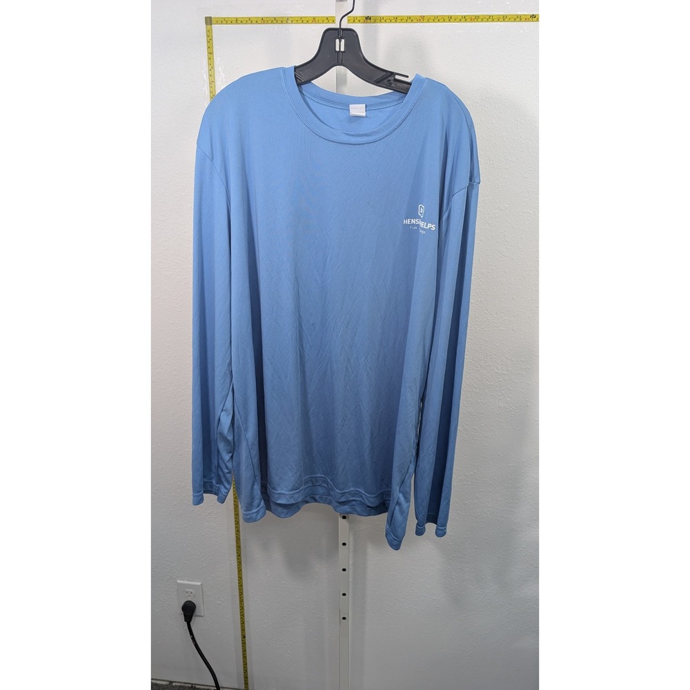 Sport-Tek Mens 3XL Blue Long Sleeve Hensel Phelps Roller Coaster Graphic Shirt